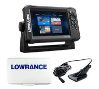 Klovoo Kit Ecoscandaglio GPS con Lowrance Eagle 7, Fishfinder GPS 7" IPS + Cover Parasole Inclusa, Con Trasduttore 50-200 HDI