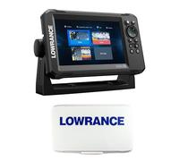 Klovoo Kit Ecoscandaglio GPS con Lowrance Eagle 7, Fishfinder GPS 7" IPS + Cover Parasole Inclusa, Senza Trasduttore