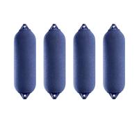 Klovoo Kit Parabordi Barca con Copertura in Neoprene Blu Compatibile Majoni, Multipack 2 o 4 unità, Parabordi Bianchi con Teste Blu, Misure F0 F1 F2 F3 F4 (2, F4 Ø30 x H90 cm)