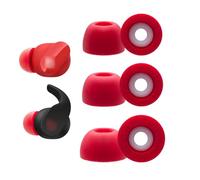 Klowcok Cuscinetti auricolari di ricambio in memory foam per Beats Studio Buds/Fit Pro/Studio Buds+ True Wireless Earbuds, Comfort Fit, 3 paia (S/M/L, rosso)