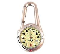 Klox Moschettone bianco con orologio a faccia luminosa ideale per dottori paramendici infermieri e cuochi