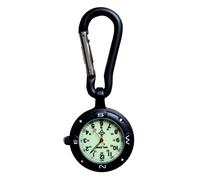 Klox Nero Clip Moschettone Luminoso Viso Catena Orologio per Dottori Infermiere
