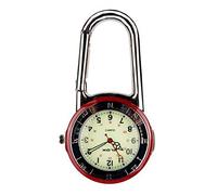 Klox - Orologio con quadrante luminoso e moschettone in argento, adatto per medici, infermieri, paramedici, cuochi