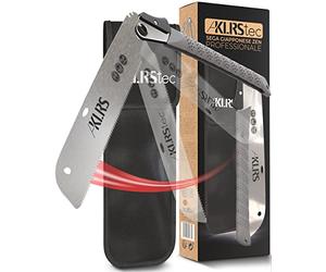 KLRStec Sega giapponese Zen professionale - Seghetto professionale per legno da 240 mm [inclusa borsa con clip] Sega pieghevole per esterni con acciaio al carbonio temprato [SK5]