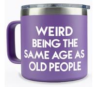 KLUBI Regali per il 40 Compleanno per Donne - Strano avere la stessa et degli anziani 14 once Regali per il 50 Compleanno per Donne Regali per