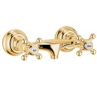 KLUDI 1926 Mitigeur de douche, montage mural, poignées croisillons, 516104520, 516104520, Colorazione: Placcato oro