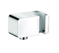 KLUDI A-QA Coude de raccordement mural avec support de douche, chrome, 6556005-00, 6556005-00