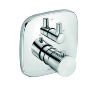 KLUDI AMBA Mitigeur thermostatique encastré pour bain et douche, pour 2 consommateurs, HotStop, chrome, 538300575, 538300575