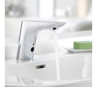 KLUDI BALANCE E Robinetterie de lavabo électronique, basse pression, hauteur de bec 105mm, alimentation secteur, chrome, 5220205, 5220205