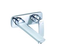 KLUDI BALANCE Mitigeur monocommandé mural encastré pour lavabo à deux trous, saillie bec mural 235mm, 522470575, 522470575, Colorazione: cromo