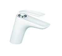 KLUDI BALANCE Mitigeur monocommandé pour lavabo, hauteur de bec 100mm, sans garniture d'écoulement, 520269175, 520269175, Colorazione: Bianco / Cromo