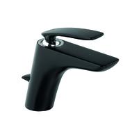 KLUDI BALANCE Mitigeur monocommandé pour lavabo, montage monotrou, hauteur de bec 100mm, 520238775, 520238775, Colorazione: Nero opaco / cromo