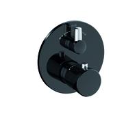 KLUDI BALANCE Mitigeur thermostatique encastré pour bain et douche, blocage de l'eau chaude 40°C, 528108775, 528108775, Colorazione: Nero opaco / cromo