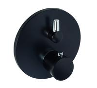 KLUDI BALANCE Mitigeur thermostatique encastré pour bain et douche, pour 2 consommateurs, blocage de l'eau chaude à 38°C, 528308775, 528308775, Colorazione: Nero opaco / cromo