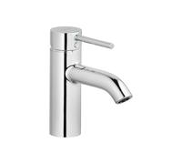 KLUDI BOZZ 382660576 - Rubinetto per lavabo con scarico push-open, miscelatore monocomando 75 mm, rubinetto bagno, cromato, montaggio a 1 foro, 5 l/min, cartuccia in ceramica