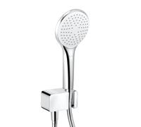 Kludi FRESHLINE set doccia con presa d'acqua e supporto, 1 tipo di getto, 6787005-00, FRESHLINE cromo/bianco [Rubinetteria Bagno > Set Doccia]