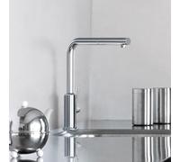 Kludi L-INE S rubinetto da cucina, orientabile, 408030575, L-INE S cromo [Rubinetti da Cucina]