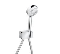 Kludi LOGO set doccia con presa d'acqua e supporto, 1 tipo di getto, 6867005-00, LOGO cromo/bianco [Rubinetteria Bagno > Set Doccia]