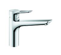 KLUDI MIX Mitigeur monocommandé pour évier, levier à étrier, basse pression, éco, chrome, 329050562, 329050562