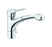 KLUDI MX Mitigeur d'évier multi-usages, levier à étrier, avec douchette à vaisselle, s-pointer, chrome, 399450562, 399450562
