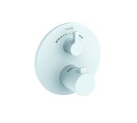 KLUDI NOVA FONTE PURISTIC Mitigeur thermostatique encastré pour bain et douche, pour 2 consommateurs, avec robinet d'arrêt, 208105315, 208105315, Colorazione: Bianco opaco