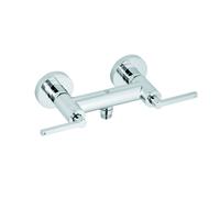 KLUDI NOVA FONTE PURISTIC Mélangeur lavabo/douche, montage mural, avec poignées papillon, 207100515, 207100515, Colorazione: cromo