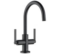 Kludi Rubinetto per lavabo Nova Fonte Puristic verticale monoforo orientabile con scarico nero opaco