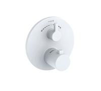 KLUDI NOVA FONTE PURISTIC Mitigeur thermostatique encastré pour bain et douche, pour 2 consommateurs, avec robinet d'arrêt, 208105315, 208105315, Colorazione: Bianco opaco