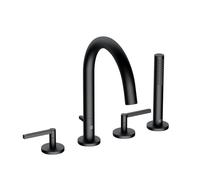 Kludi NOVA FONTE rubinetto bordo vasca, miscelatore a due comandi, 204253915, NOVA FONTE nero opaco [Rubinetteria Bagno > Rubinetteria Vasca]