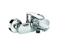 KLUDI OBJEKTA Mitigeur monocommandé pour bain et douche, montage mural, chrome, 326530575, 326530575