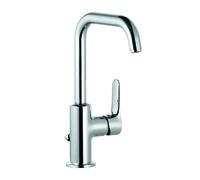 KLUDI OBJEKTA Mitigeur monocommandé pour lavabo, hauteur de bec 205mm, bec pivotant, chrome, 320230575, 320230575