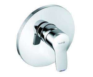 KLUDI PURE&EASY Mitigeur monocommandé encastré pour douche, montage mural, 25 l/min, chrome, 376550565, 376550565