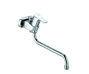 KLUDI PURE&EASY Mitigeur monocommandé pour bain et douche, bec pivotant 250mm, chrome, 375910565, 375910565