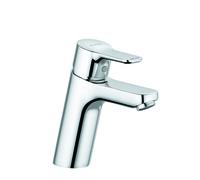 KLUDI PURE&EASY Mitigeur monocommandé pour lavabo, hauteur de bec 100mm, sans garniture d'écoulement, chrome, 372920565, 372920565