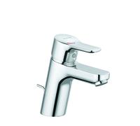 KLUDI PURE&EASY Mitigeur monocommandé pour lavabo, hauteur de bec 70mm, garniture d'écoulement en métal, EcoPlus, chrome, 372890565, 372890565