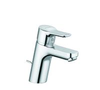 KLUDI PURE&EASY Mitigeur monocommandé pour lavabo, hauteur de bec 70mm, garniture d'écoulement en métal, 3.8 l/min, chrome, 373820565WR5, 373820565WR5