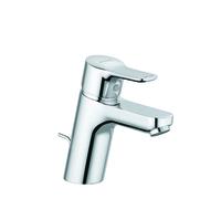 KLUDI PURE&EASY Mitigeur monocommandé pour lavabo, hauteur de bec 70mm, garniture d'écoulement en plastique, chrome, 372820565, 372820565
