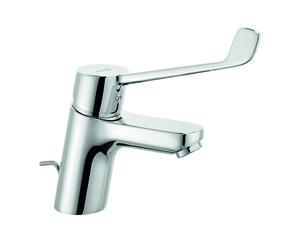 KLUDI PURE&EASY Mitigeur monocommandé pour lavabo, hauteur d'écoulement 70mm, levier de bras clinique 180mm, chrome, 372870565, 372870565