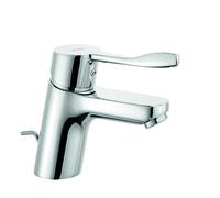KLUDI PURE&EASY Mitigeur monocommandé pour lavabo, hauteur d'écoulement 70mm, levier de bras public 120mm, chrome, 372840565, 372840565
