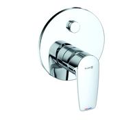 KLUDI PURE&SOLID Mitigeur monocommandé encastré pour bain et douche, montage mural, chrome, 347590575, 347590575