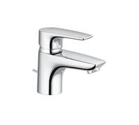 KLUDI PURE&SOLID Mitigeur de lavabo, hauteur de bec 60mm, avec garniture d'écoulement en métal, chrome, 343850575, 343850575
