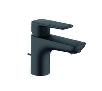 KLUDI PURE&STYLE Mitigeur de lavabo, hauteur de bec 75mm, avec garniture d'écoulement en métal, EcoPlus, 403883975, 403883975, Colorazione: nero opaco