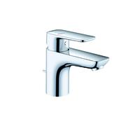 KLUDI PURE&STYLE Mitigeur de lavabo, hauteur de bec 75mm, avec garniture d'écoulement en métal, EcoPlus, 403880575WR4, 403880575WR4, Colorazione: cromo