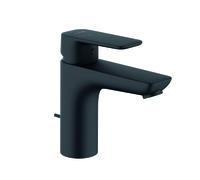 KLUDI PURE&STYLE Mitigeur monocommandé pour lavabo, hauteur de bec 100mm, avec garniture d'écoulement en métal, EcoPlus, 402933975, 402933975, Colorazione: nero opaco