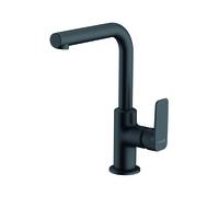 KLUDI PURE&STYLE Mitigeur monocommandé pour lavabo, hauteur de bec 220mm, pivotant, sans garniture d'écoulement, 400243975, 400243975, Colorazione: nero opaco