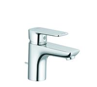 KLUDI PURE&STYLE Mitigeur monocommandé pour lavabo, hauteur de bec 75mm, avec garniture d'écoulement en métal, 403820575, 403820575, Colorazione: cromo