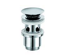KLUDI PUSH-OPEN Garniture d'écoulement G 1 1/4, robinet d'écoulement verrouillable pour lavabo, chrome, 1042405-00, 1042405-00