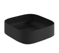 Kludi Resa C lavabo con tappo 40x40 cm quadrata da appoggio nero 58CW3039
