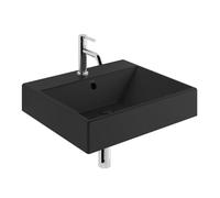Kludi Resa lavabo con tappo 61x50.5 cm quadrata da mobile-da appoggio nero 59WW6139