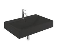 Kludi Resa lavabo con tappo 81x50 cm rettangolare da mobile-da appoggio nero 59WW8139